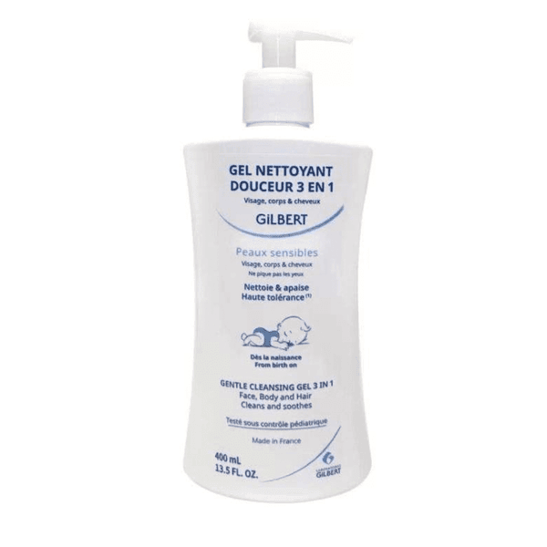 Gilbert Gel Nettoyant Douceur 3en1 Visage&cheveux Des La Naissance 400ml