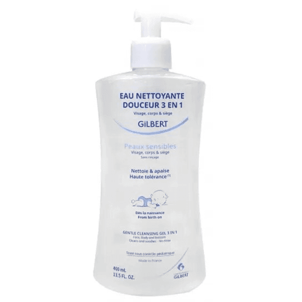 Gilbert Eau Nettoyante Douceur 3en1 Visage&corps&cheveux Des La Naissance 400ml