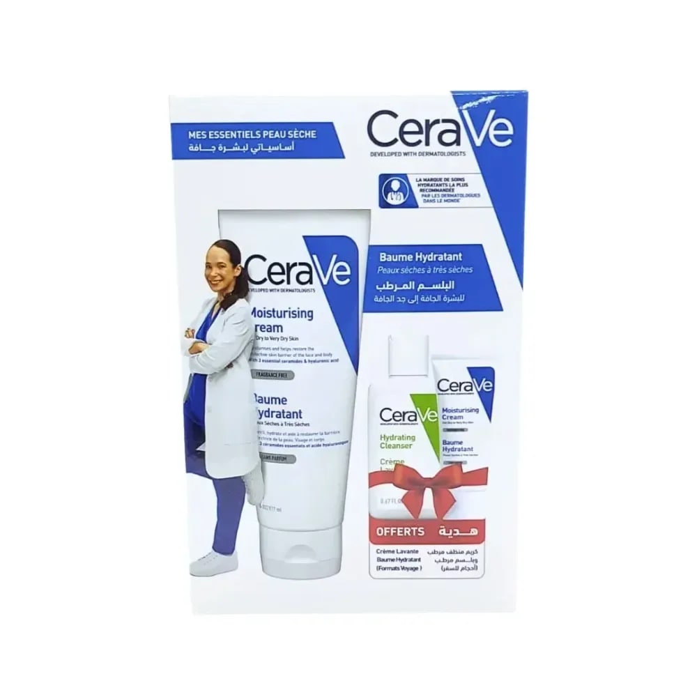 Cerave Baume Hydratant 177 Ml + Baume Hydratant 5ml+ Creme Lavante Hydratante 20ml Offerts