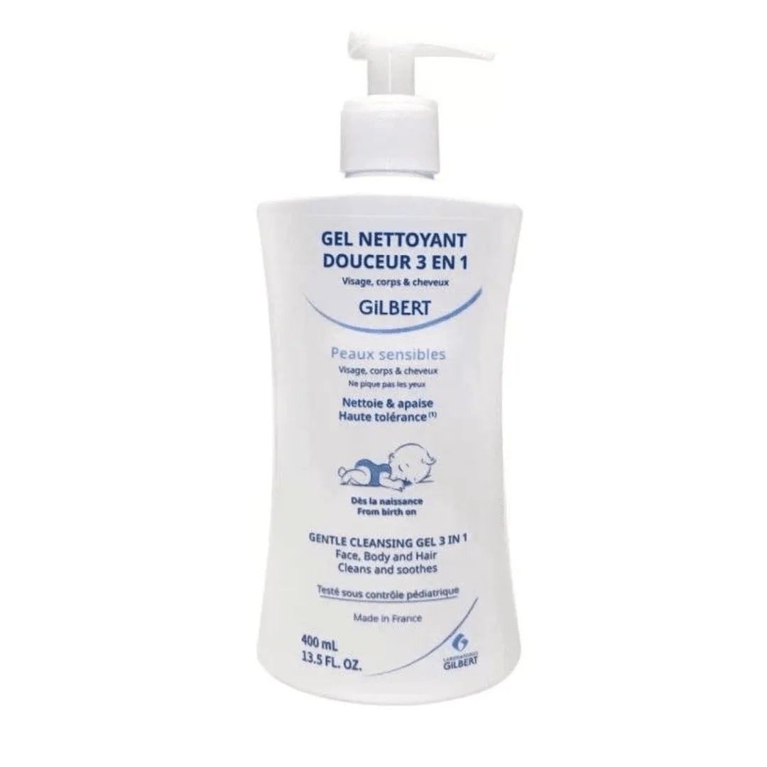 Gilbert Gel Nettoyant Douceur 3en1 Visage&cheveux Des La Naissance 400ml