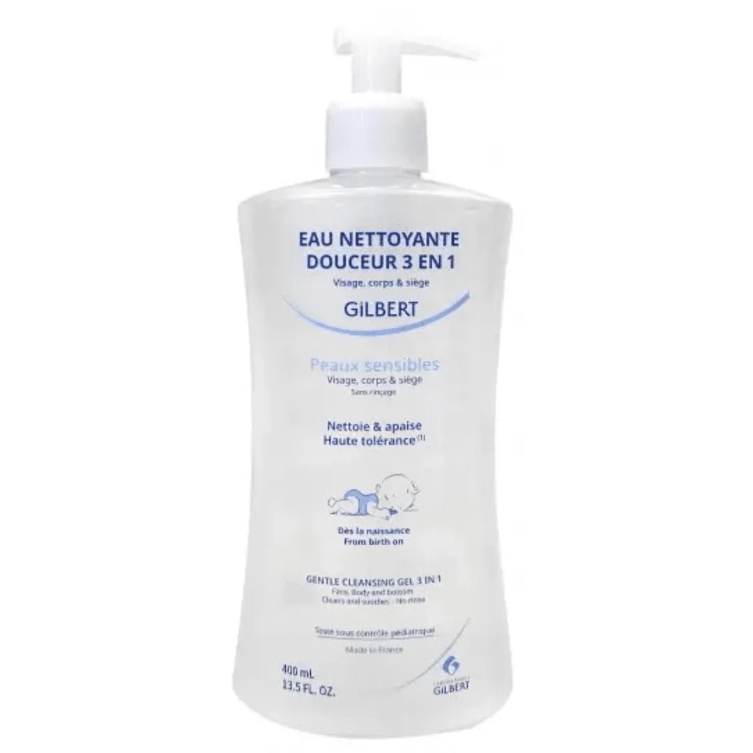 Gilbert Eau Nettoyante Douceur 3en1 Visage&corps&cheveux Des La Naissance 400ml