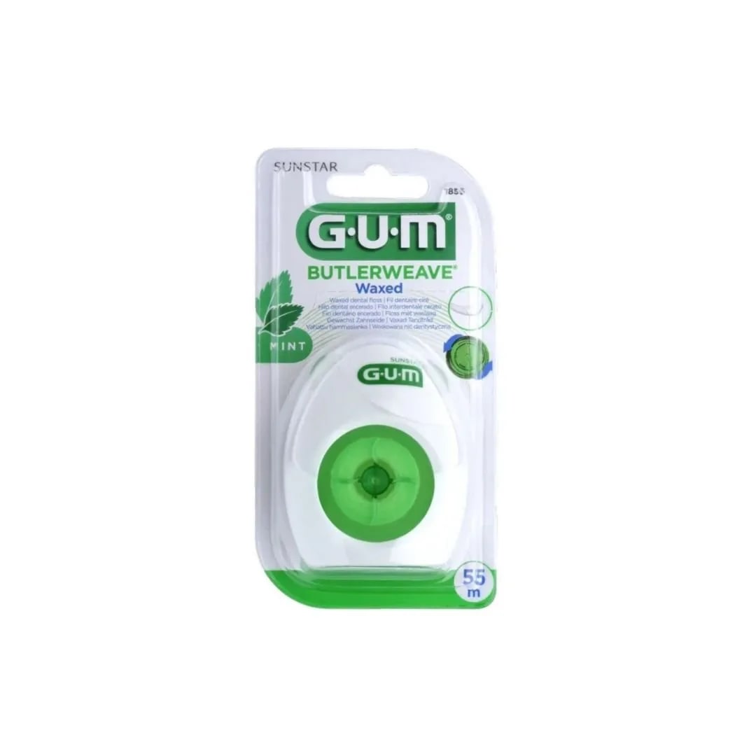 Gum Butlerweave -Fil Dentaire Ciré Nature 55m