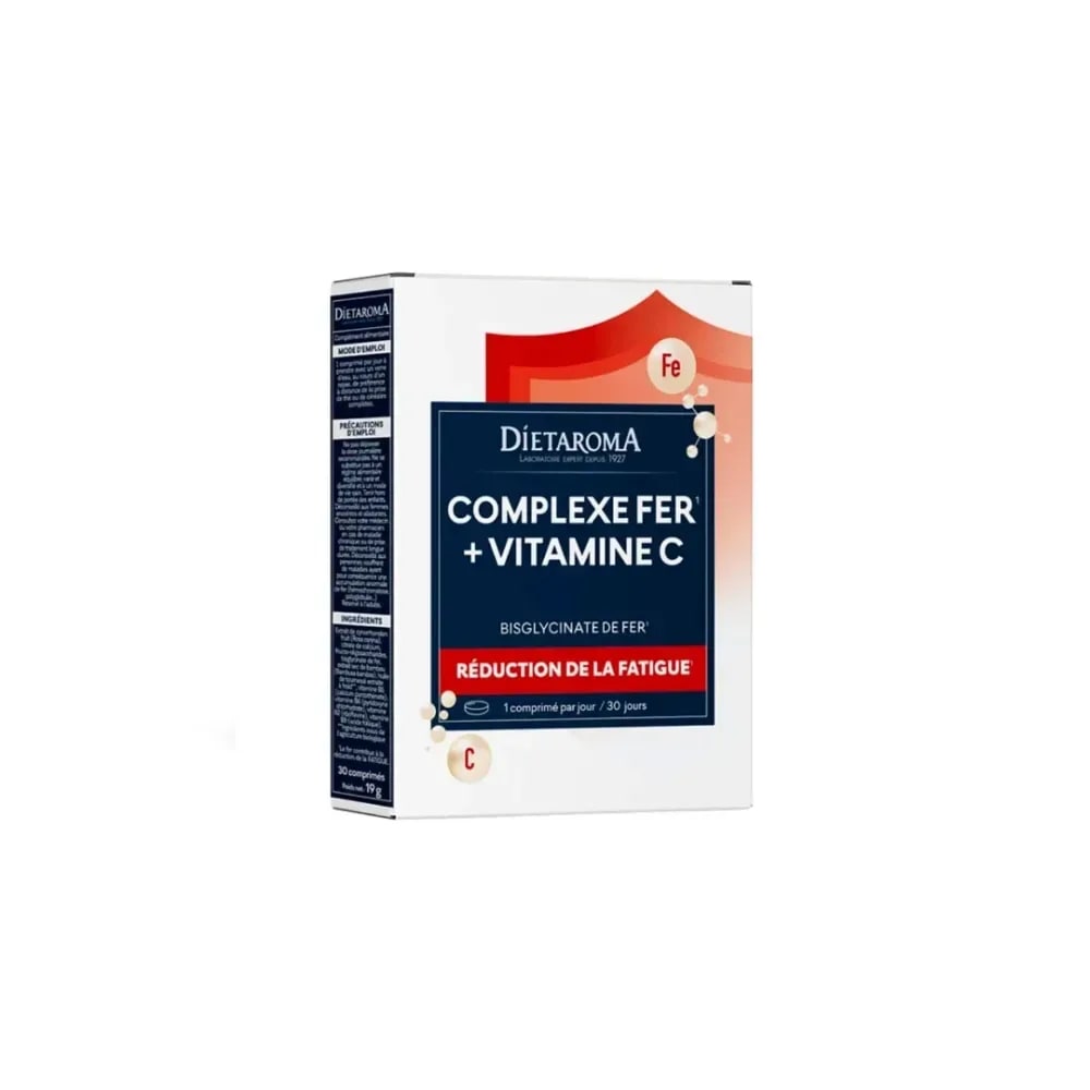 DIETAROMA Complexe Fer + vitamine C 30 comprimés