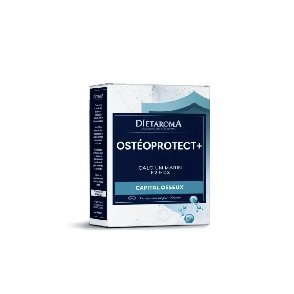 DIETAROMA Ostéoprotect+ Calcium Marin, vitamines K2 & D3 60 comprimés