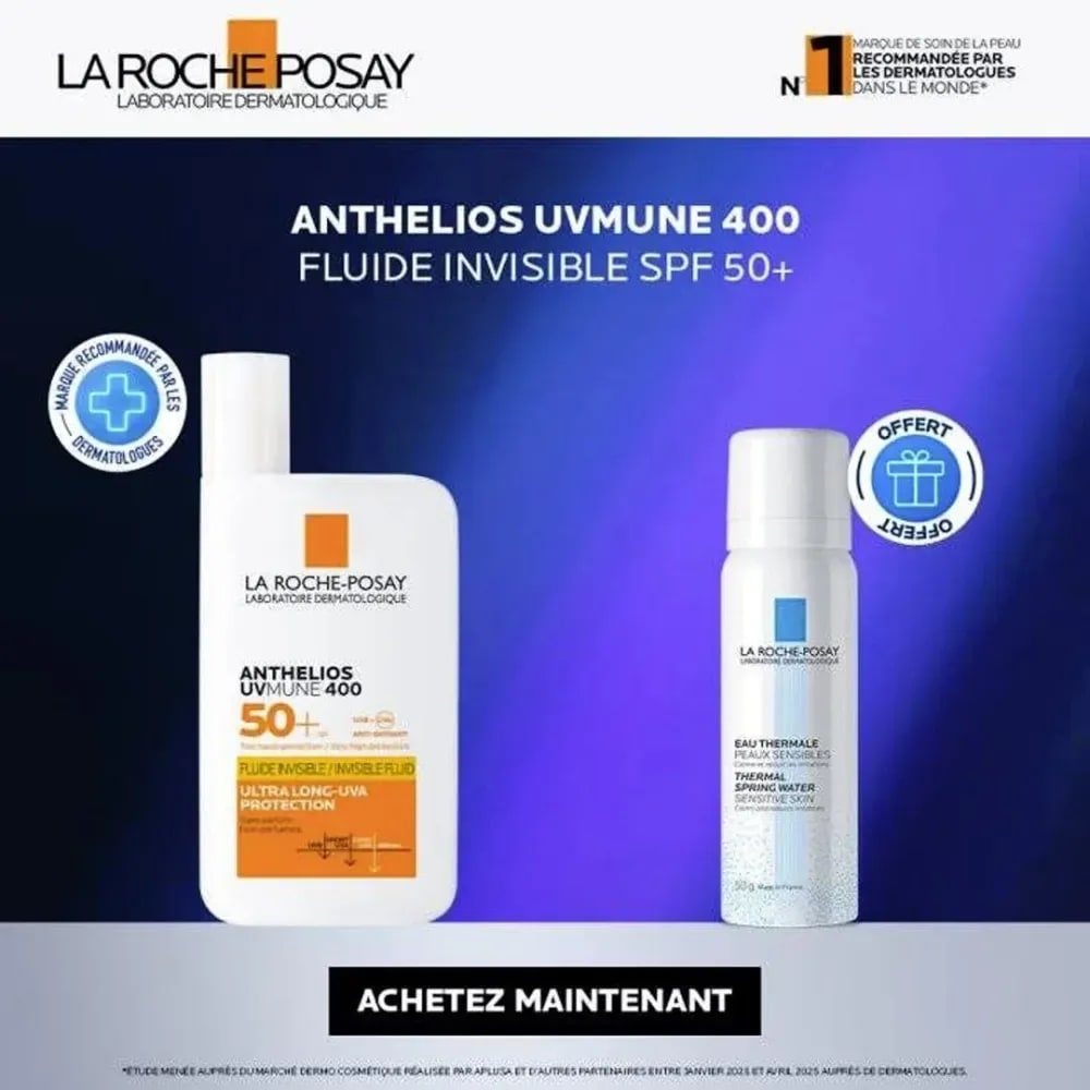 La Roche Posay Fluide Invisible+eau Thermale Offert
